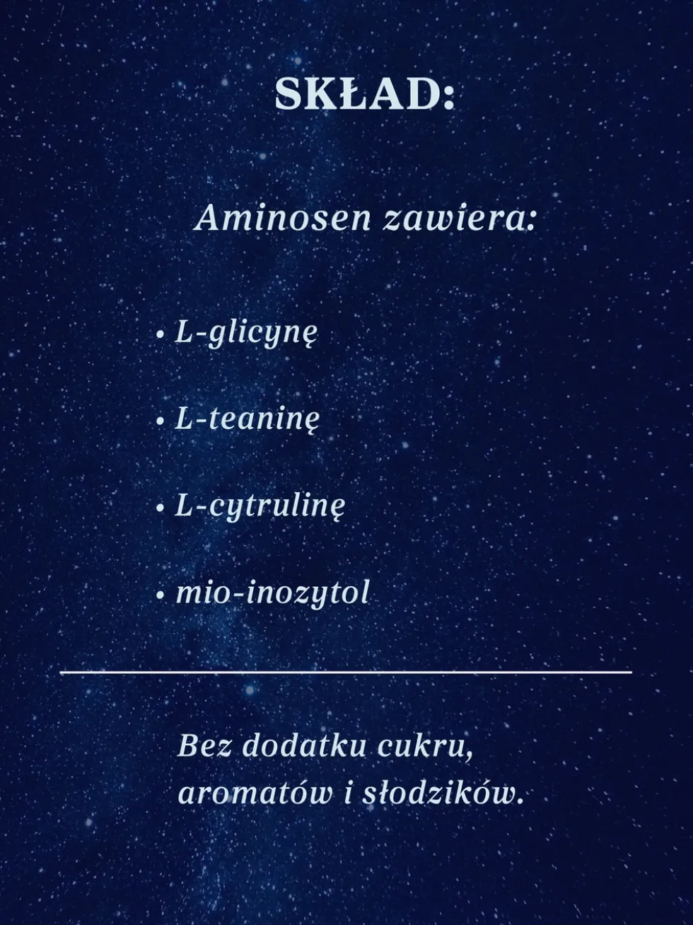 Aminosen - aminokwasowa mieszanka na sen