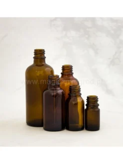 Buteleczka z brązowego szkła 5ml - 100ml gwint 18mm