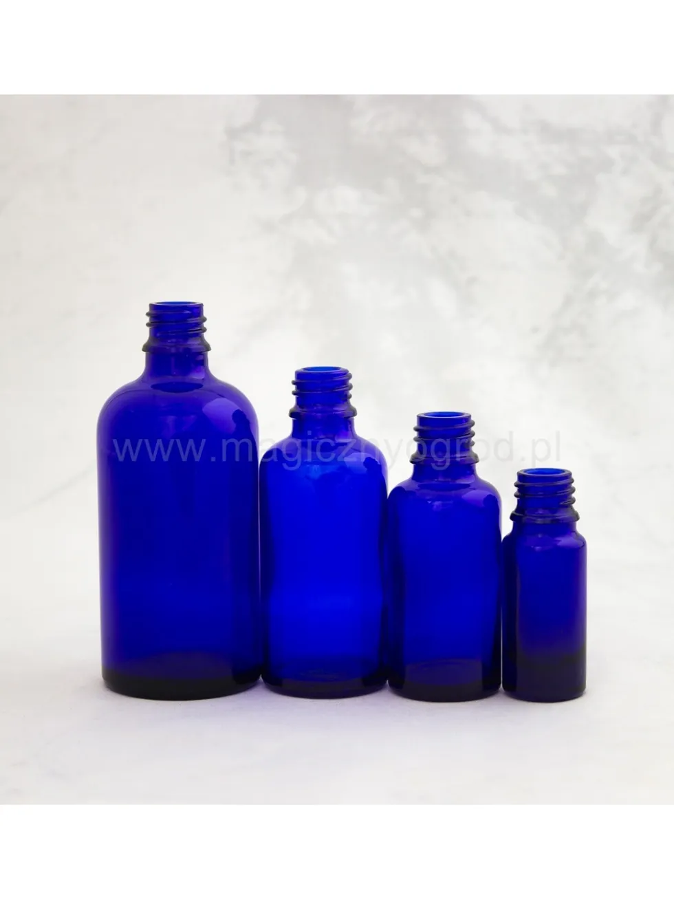 Butelka z niebieskiego szkła 10ml - 100ml gwint 18mm
