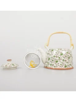 Czajnik ceramiczny z zaparzaczem z motywem kwiatowym 418-5111