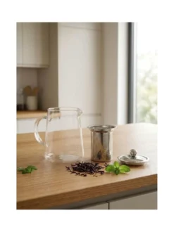 Czajnik szklany z metalowym zaparzaczem 950 ml 889-0407