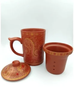 Kubek ceramiczny z zaparzaczem Chiński smok