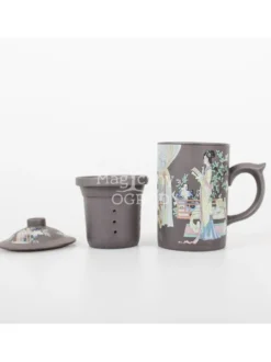 Kubek ceramiczny z zaparzaczem z motywem Gejszy
