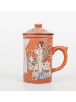 Kubek ceramiczny z zaparzaczem z motywem Gejszy