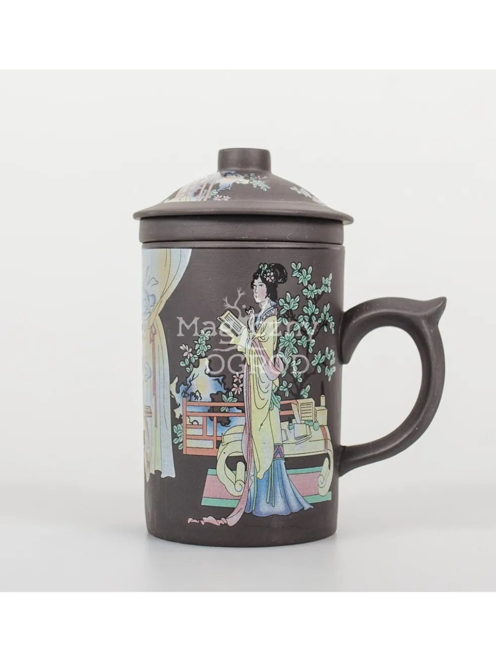 Kubek ceramiczny z zaparzaczem z motywem Gejszy