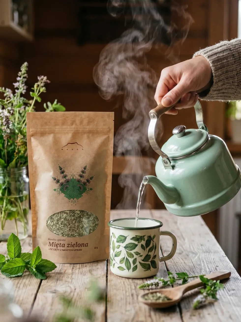 Mięta zielona spearmint liść