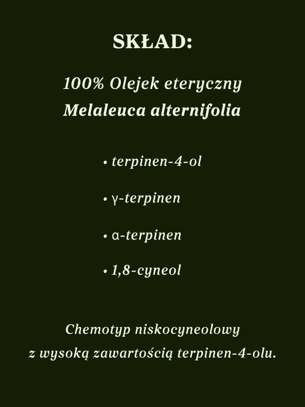 Olejek z drzewa herbacianego 100% eteryczny Nanga